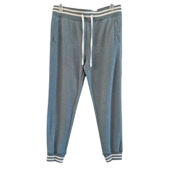 Felina Light Blue Joggers with White Stripe Accents and Side Pockets size Large - Picture 2 of 8